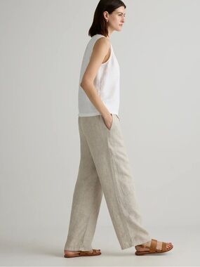 NWT quince 100% European Linen Tank in white